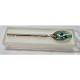 ENAMEL GOLD PLATED TEASPOON SHAMROCK